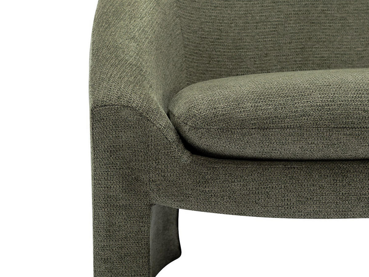 SOFAGARNITUR ohne Schlaffunktion - 3 -Sitzer - Polyester - grün - OSSANA - Grün, Textil (137/74/74cm) - Vente-Unique