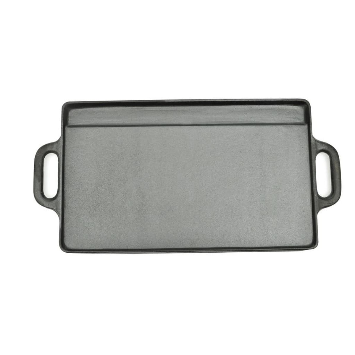 GRILLPLATTE Wendeplatte Gusseisen 50/23 Cm - Schwarz, Metall (1cm) - vidaXL