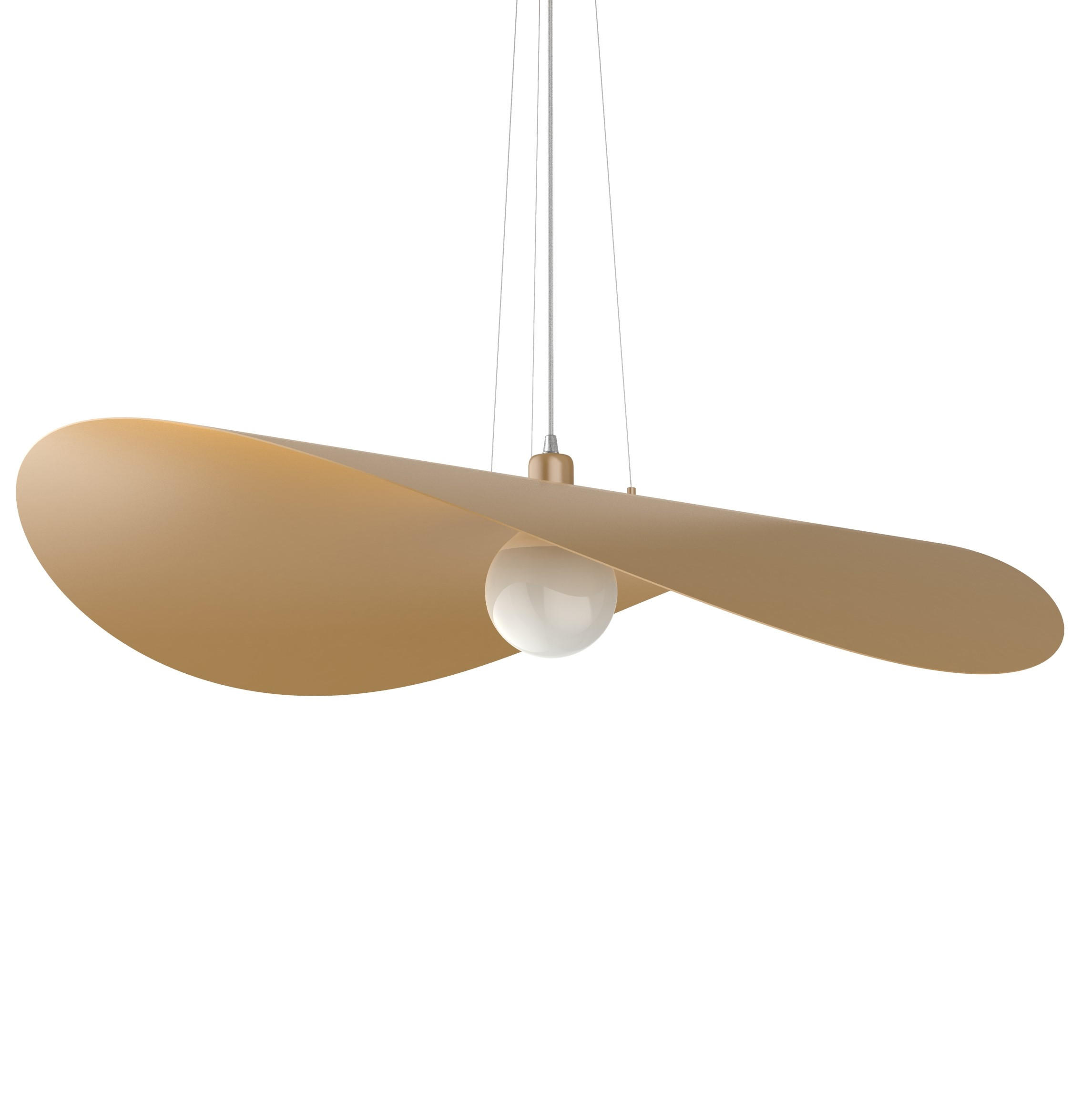 HÄNGELEUCHTE Piuma D90 - Goldfarben, Metall (90/90/120cm) - Lumicom