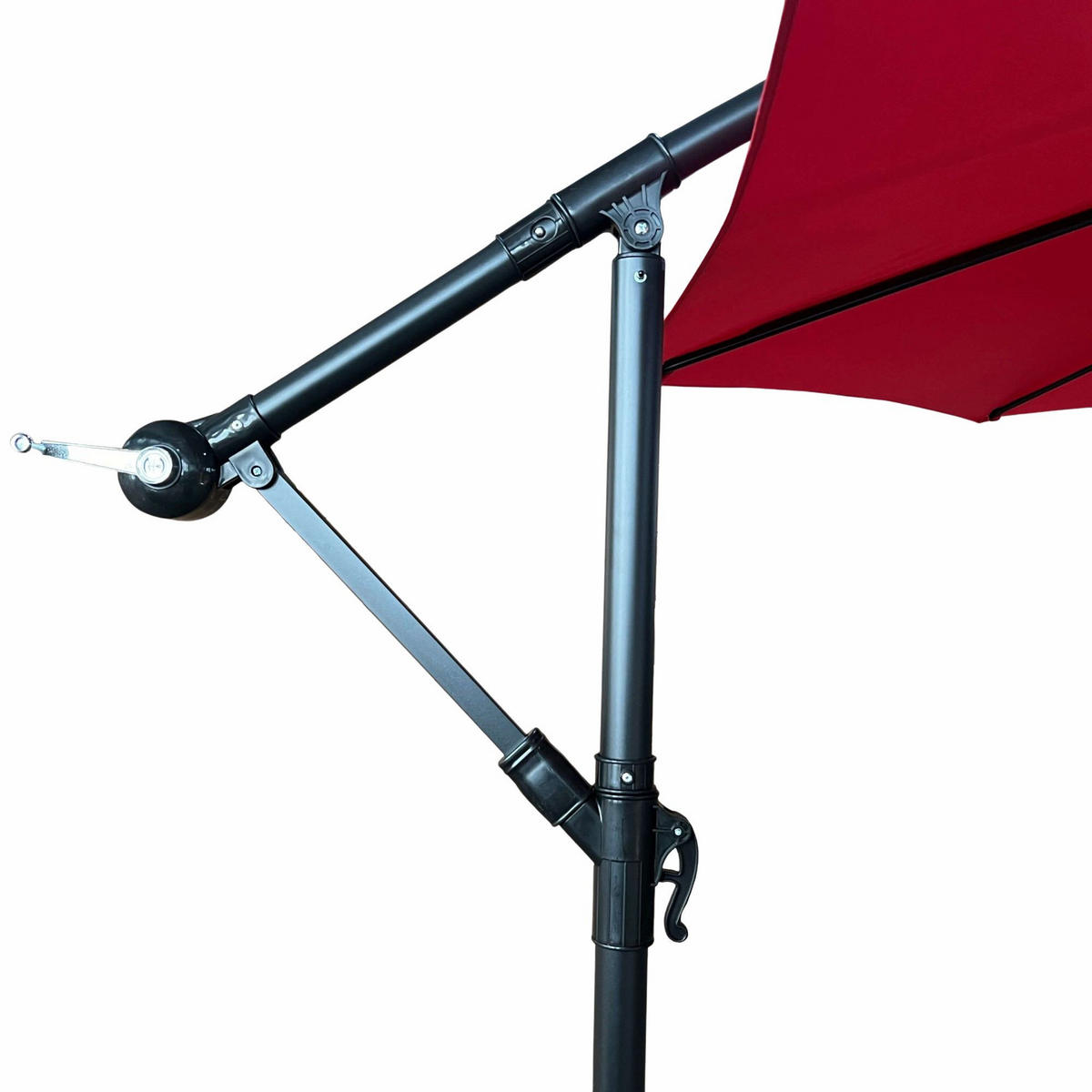 SONNENSCHRIM Rot 245/300 cm - Rot/Schwarz, Metall (300/300cm) - Akord