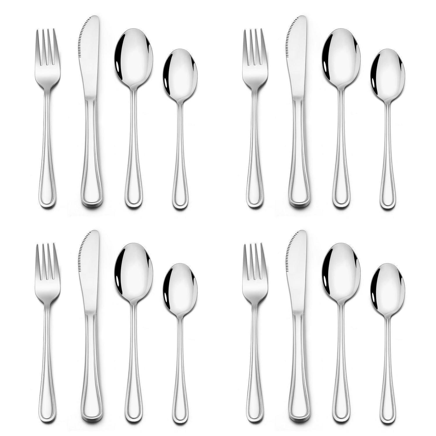 KINDERBESTECK Set 16-teilig Edelstahl ab 3 Jahre - Silberfarben, Metall
