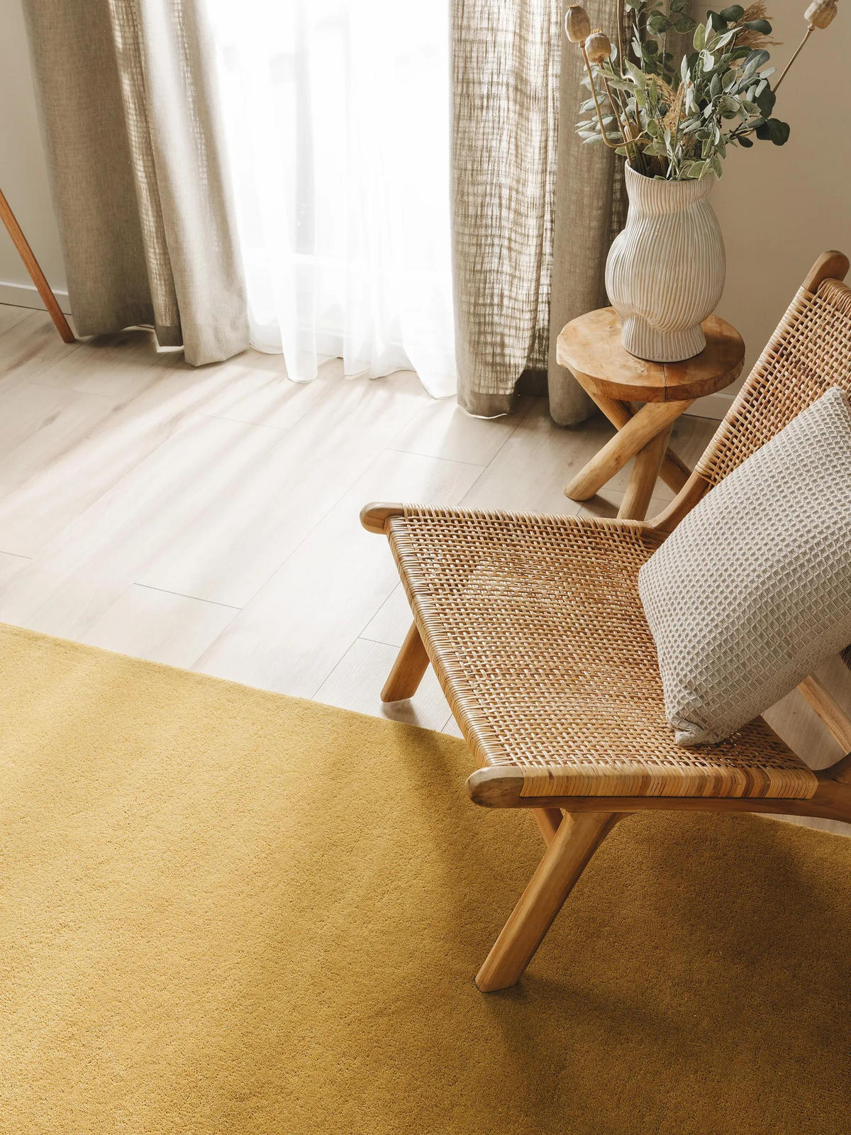 WOLLTEPPICH Bent Gelb 160x230 cm - Gelb, Textil (160/230cm) - benuta Nest