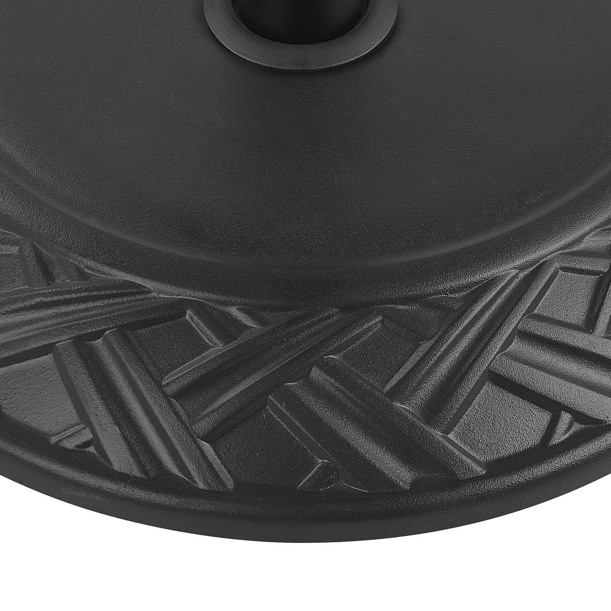 AMPELSCHIRM dunkelgrau 300 cm Savona - Dunkelgrau/Schwarz, Textil (300/300cm) - Beliani