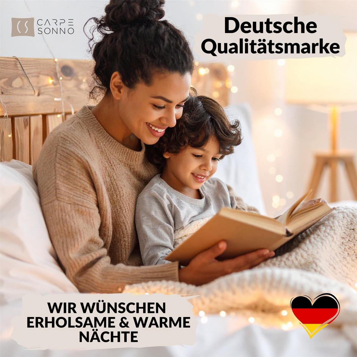 BIBER-BETTWÄSCHE 135x200 aus 100% Baumwolle - Winter Bettbezug Warm kuschelig - Floral Beige - Beige, Textil (135/200cm) - Carpe Sonno