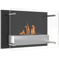 ETHANOLKAMIN DE-17020 Wandmontage 0,9 L Brenner Schwarz - Schwarz, Metall (60/40/22cm) - ComfortXL