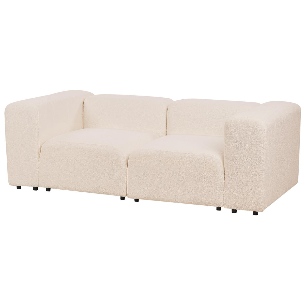2-SITZER-SOFA Bouclé hellbeige Falsterbo - Beige, Textil (204/70/105cm) - Beliani