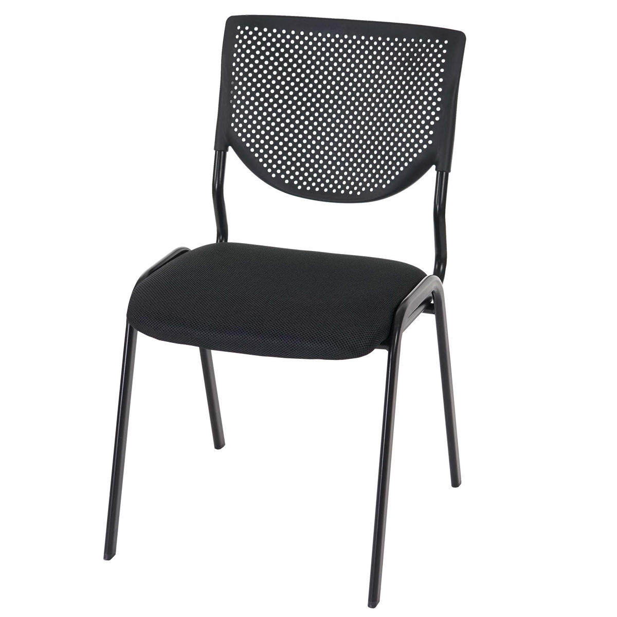 BESUCHERSTUHL 4er-Set 83x49x58cm Sitzhöhe 46cm Stoff/Textil Sitz Schwarz - Schwarz, Textil (49/83/58cm) - PROREGAL