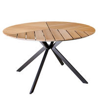 GARTENTISCH DESIGNO Kunststoff Aluminium Natur 120 cm - Braun, Kunststoff/Metall (120/120/74cm) - riess-ambiente