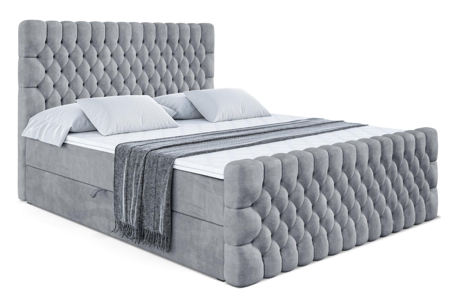 ALTDECOR AMERICKÁ postel SERENE-Z – 200 x 200 – H3 – šedá