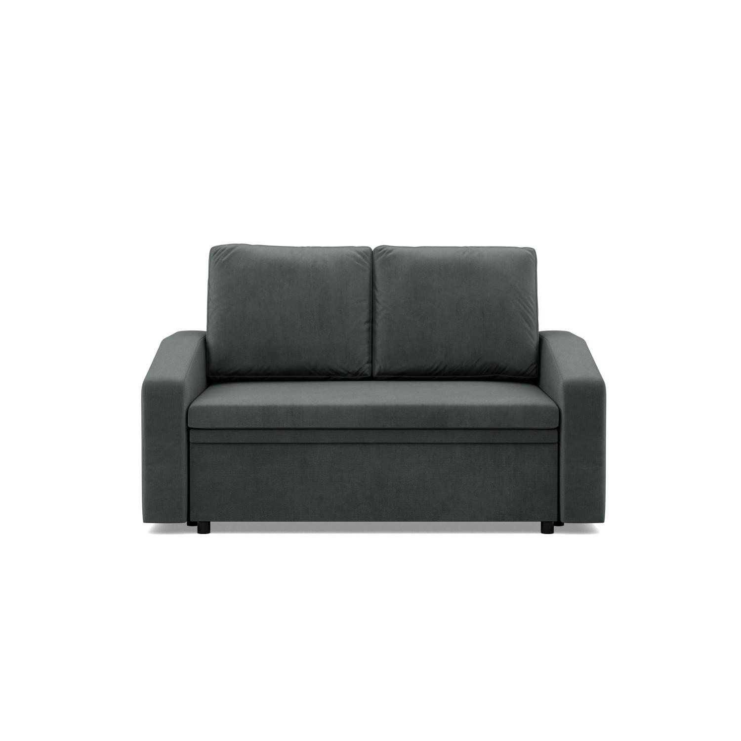 SOFA 2-SITZER MIT SCHLAFFUNKTION NEO, Dunkelgrau - Dunkelgrau, Textil (148/90/87cm)