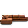 ECKSOFA LINKS BRENTIS Chenille-Stoff, Braun - Braun, Textil (314/224cm) - KONSIMO®