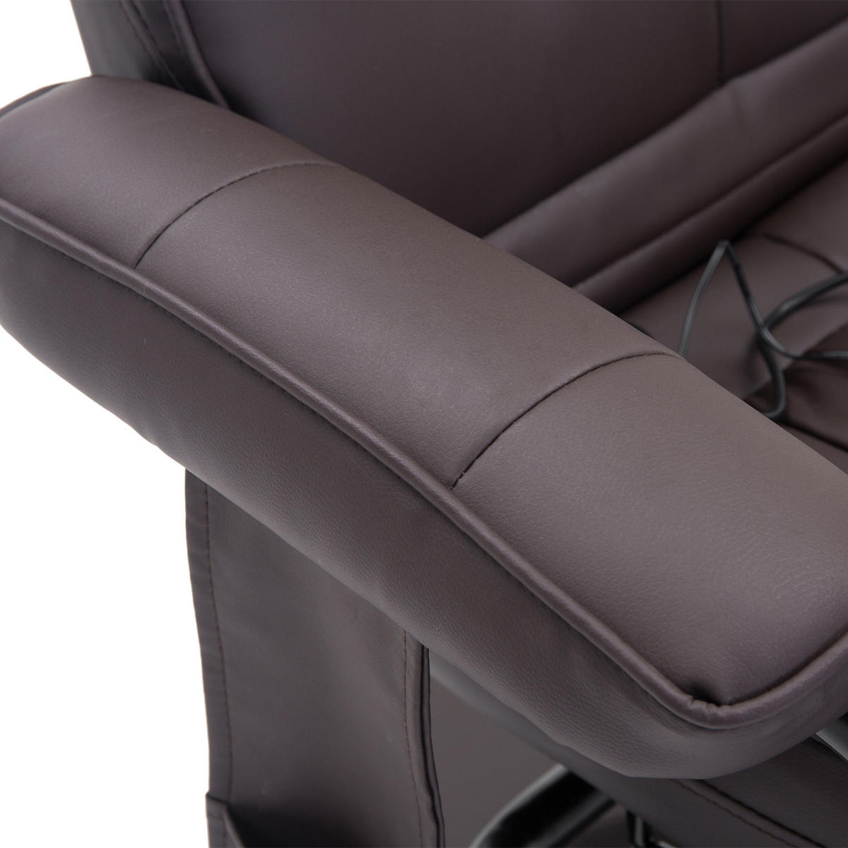 MASSAGESESSEL, Kunstleder, Braun - Braun, Leder (84/95/77cm) - HOMCOM