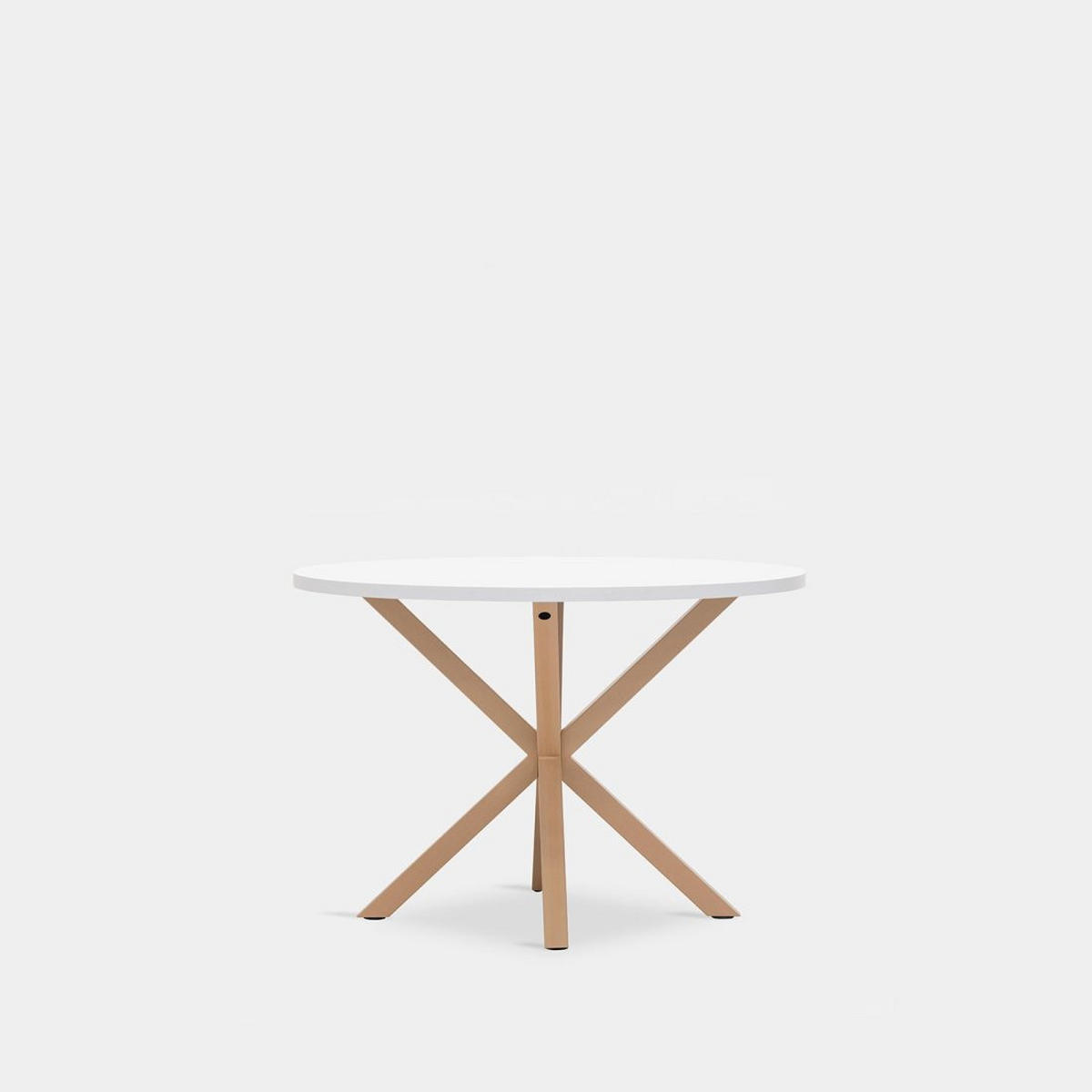 ESSTISCH Aras Weiß 110 cm x 75 cm - Weiß, Holzwerkstoff (110/110/75cm) - Klast Home