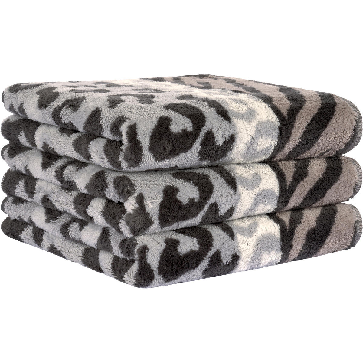 HANDTÜCHER NOBLESSE ANIMAL 1090 METAL - 77 - Grau, Textil (80/150cm) - Cawö
