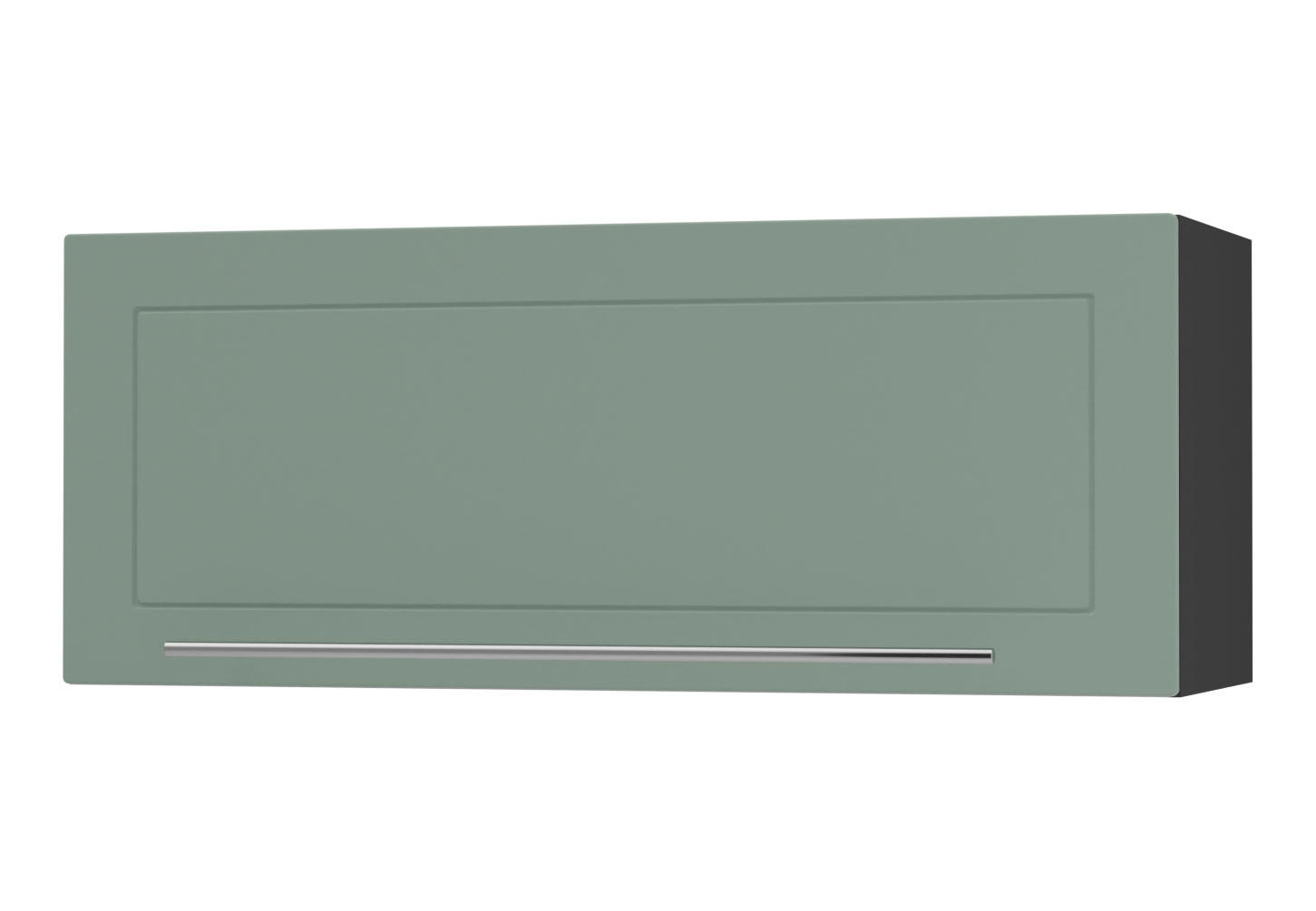 KLAPPHÄNGESCHRANK Kvantum W4B/90 Mint Matt / Schwarz Matt 90 / 32,5 / 36cm - Schwarz/Mintgrün, Holz/Holzwerkstoff (90/36/32.5cm) - Feldmann-Wohnen
