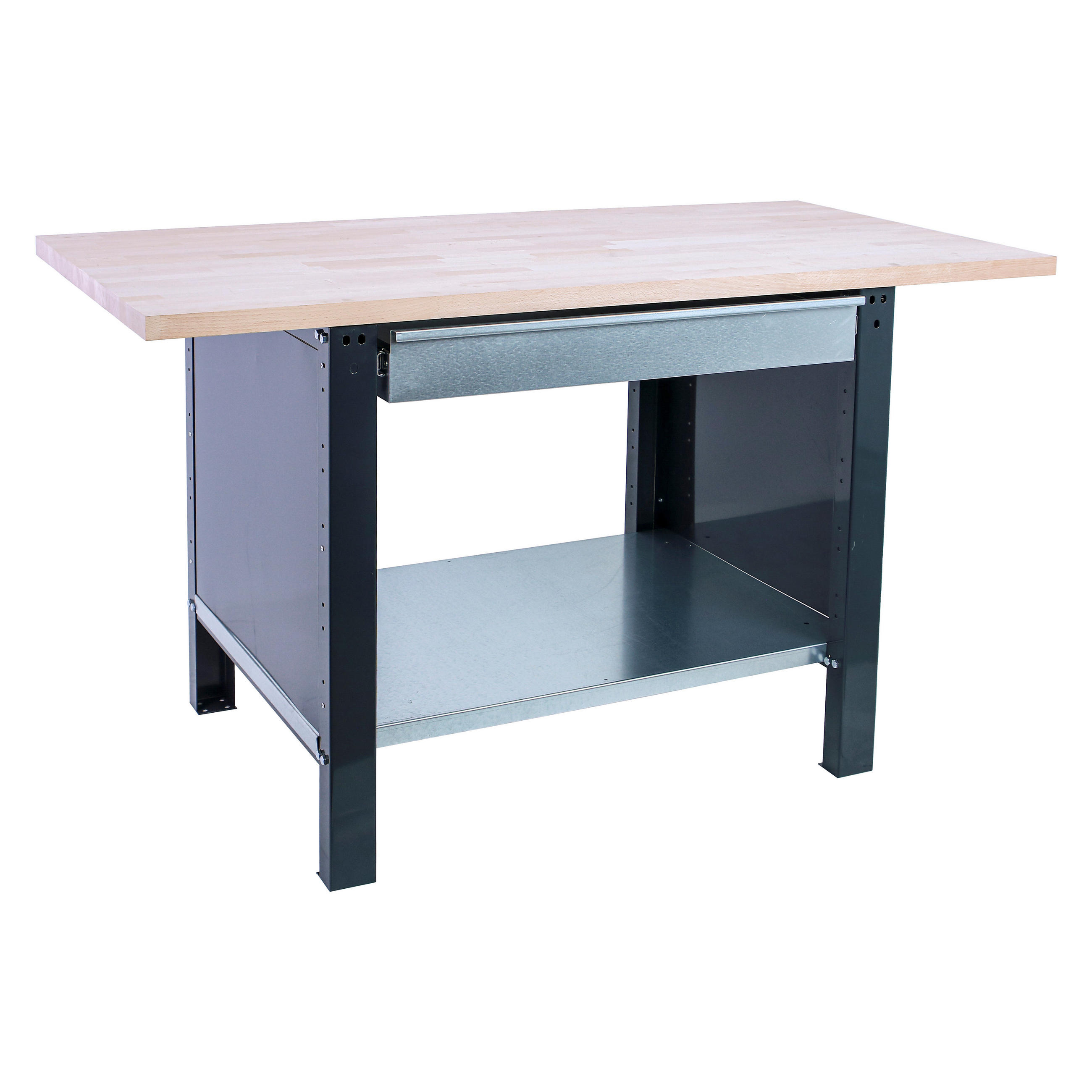 WERKBANK Buffalo Wood mit 1x Schublade HxBxT 86,5 x 120 x 75 cm Traglast 1000 kg Anthrazit - Anthrazit, Metall (120/86.5/75cm) - PROREGAL