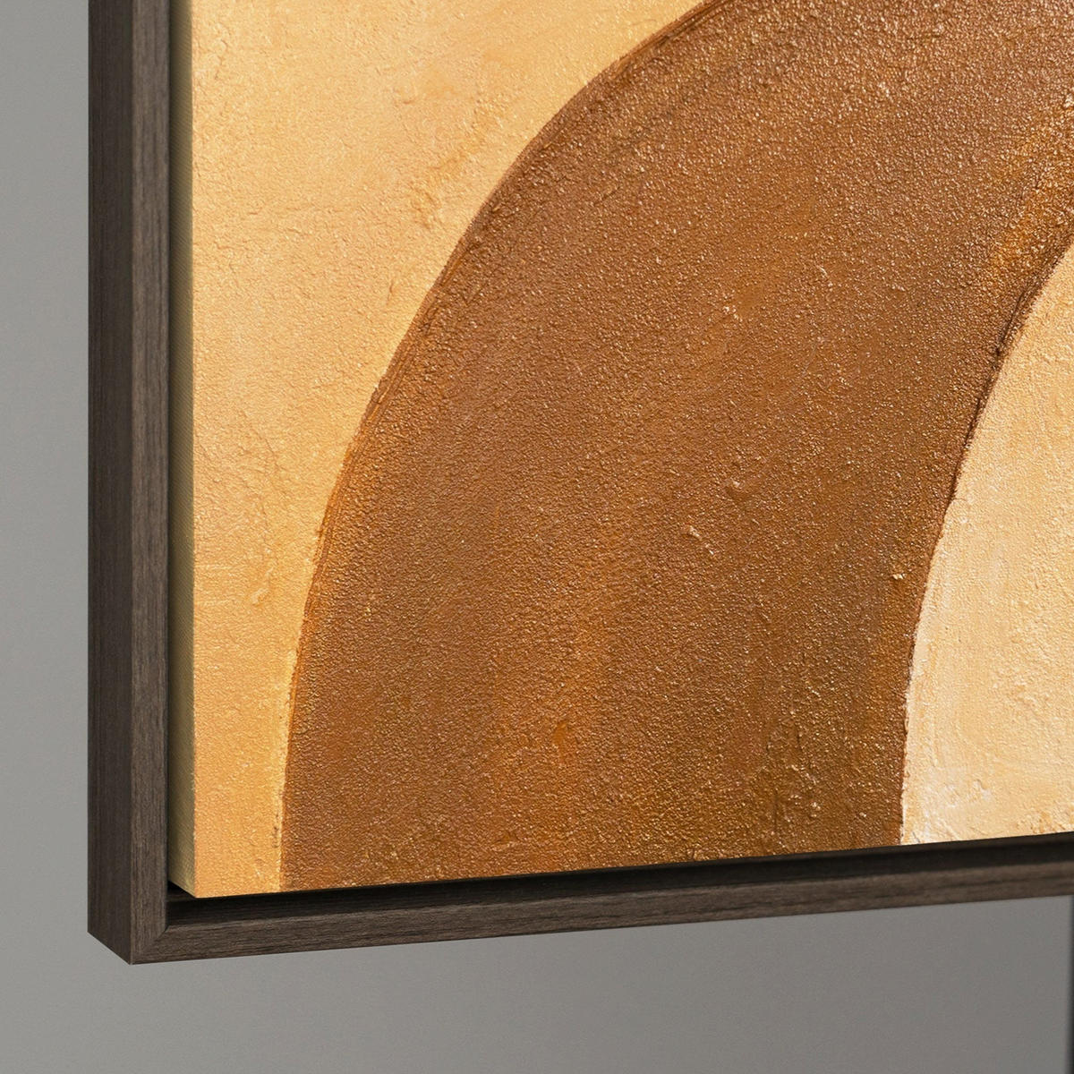 GEMÄLDE Krümmung des Horizonts Schattenfugenrahmen Grau 140x100 cm - Grau, Holz (140/100cm) - YS-art gallery