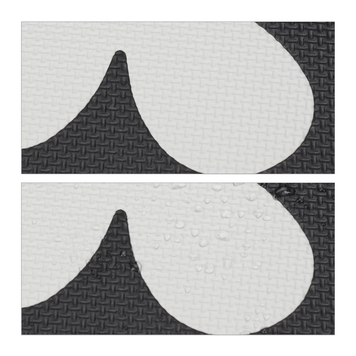 34-TLG.PUZZLEMATTE - Schwarz/Weiß, Kunststoff (31.5/31.5cm) - Relaxdays