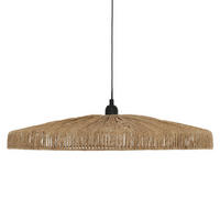 TISCHLAMPE Bellamy Ø 58 - Beige, Naturmaterialien (58/58/10cm) - Atmosphera Createur d´interieur
