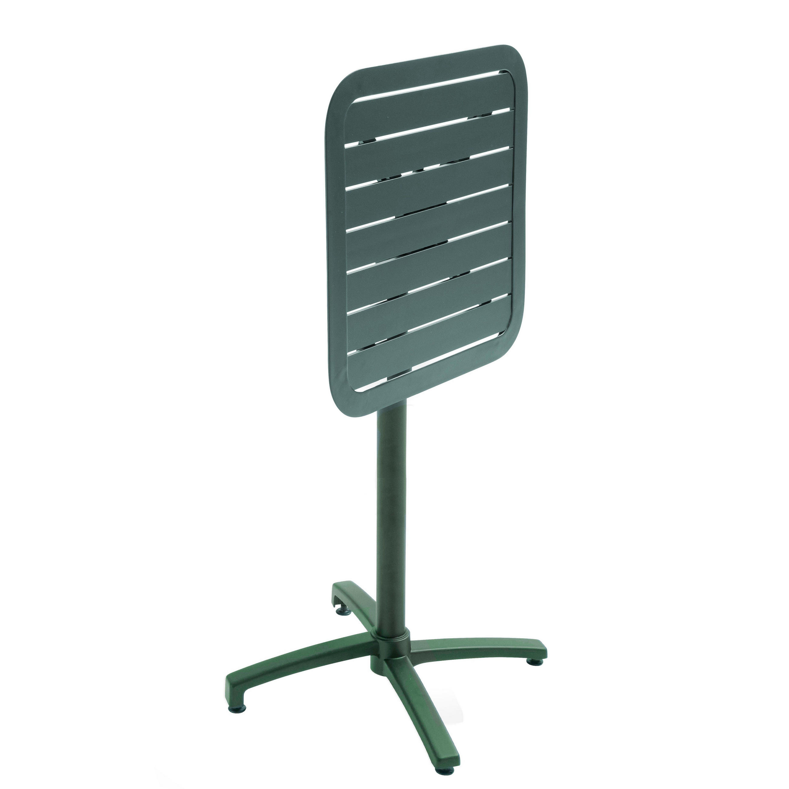 HOCHTISCH 60 x 60 cm, Dunkelgrünen - Grün, Metall (60/60/108cm) - Oviala