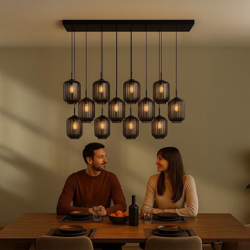 Thumbnail - s.luce Hängeleuchte, Anthrazit, Schwarz, Glas, Zylindrisch, 20x20x20 cm, Lampen & Leuchten, Innenbeleuchtung, Hängelampe...