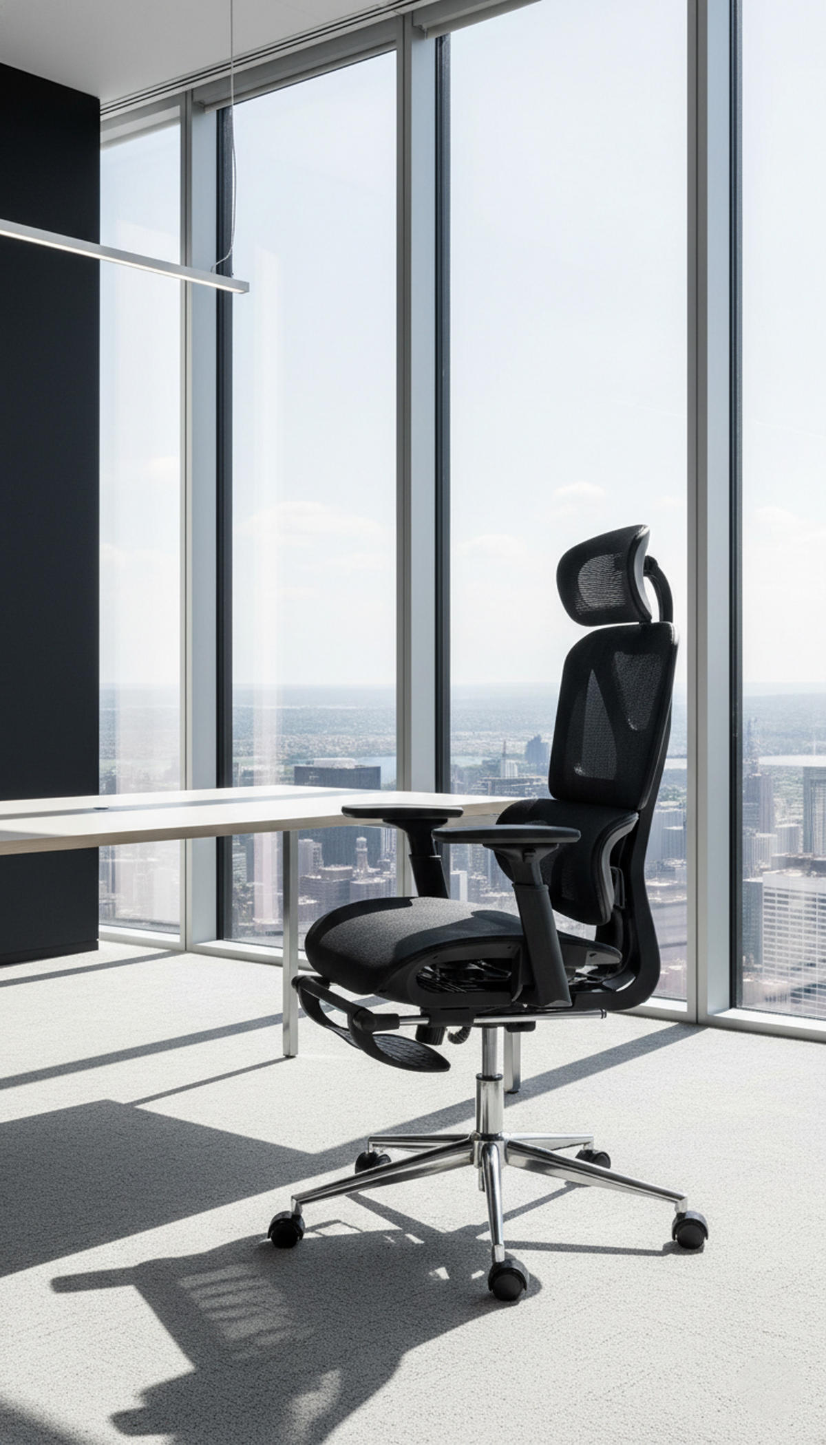 BÜROSTUHL Orionyx schwarz - Chromfarben/Schwarz, Kunststoff/Metall (65/130/68cm) - TPFLiving