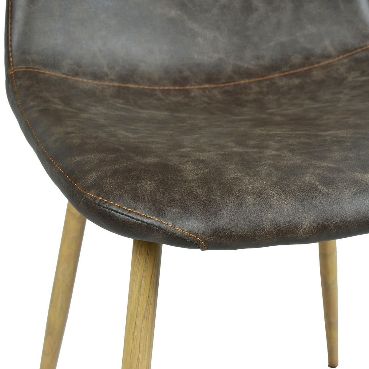 STUHL-SET 4 Stück in Eisen Vintage - Dunkelbraun/Schwarz, Holzwerkstoff/Textil (46/86/47cm) - Urban Meuble