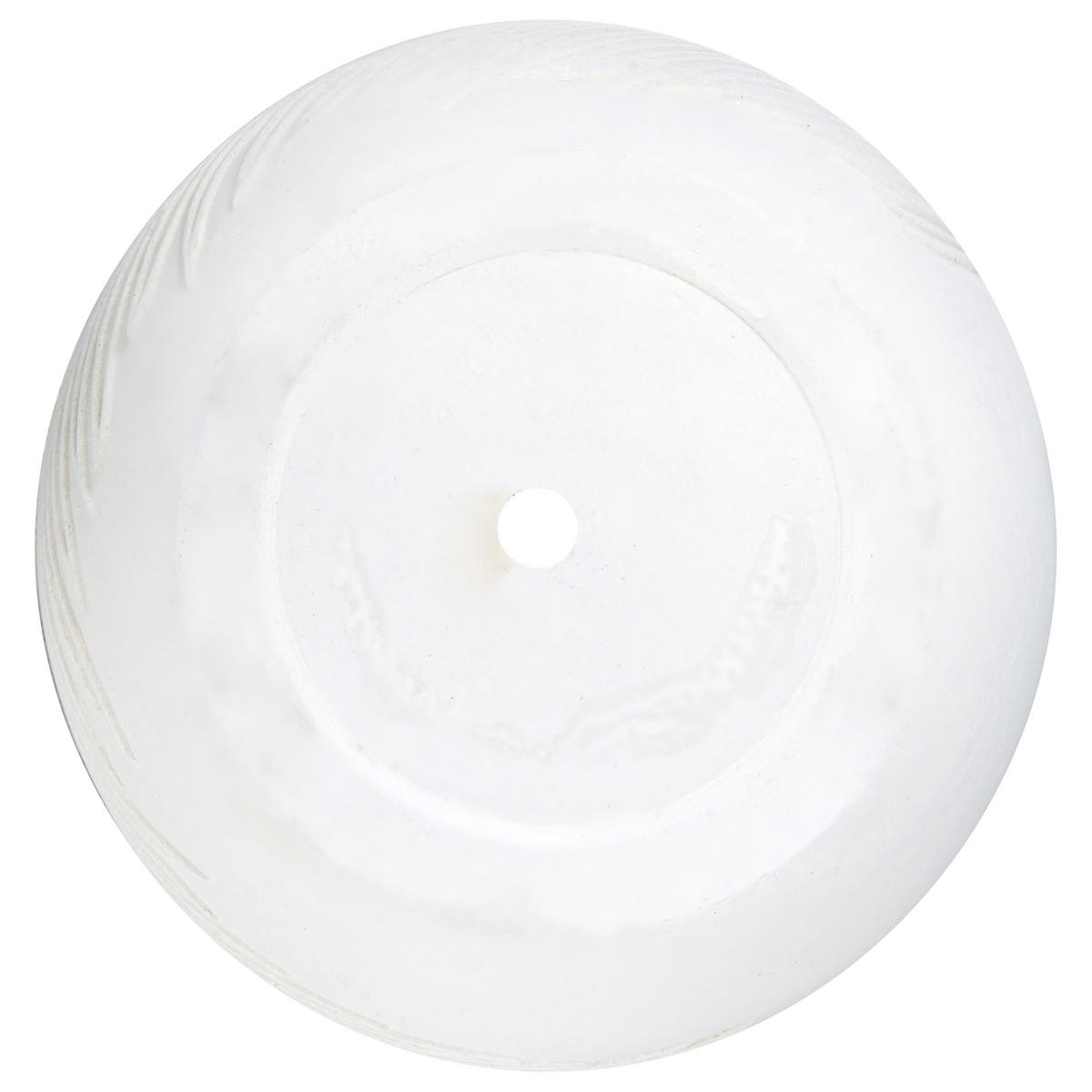 CVETLIČNI LONEC kremasto bela okrogel 42/42/40 cm Ftero - bela, naravni materiali (40cm) - Beliani