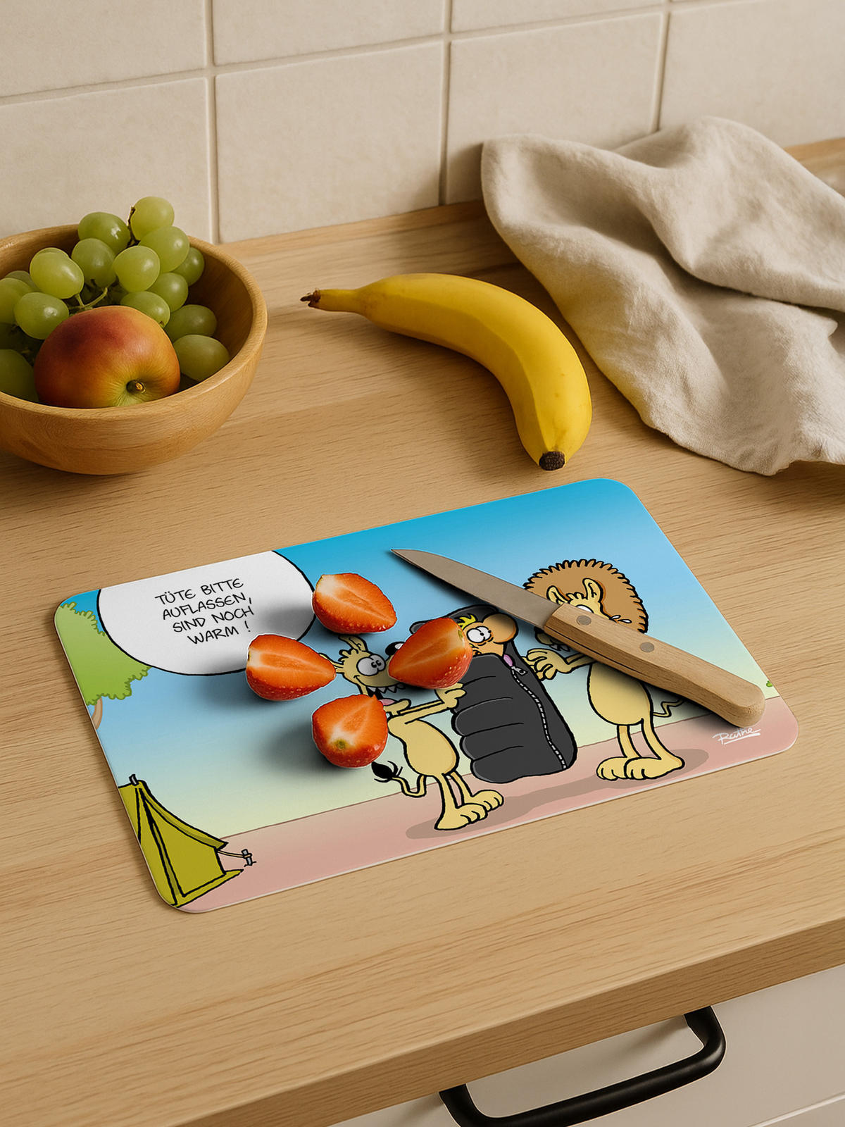 BRETTCHEN Ralph Ruthe Tüte bitte auflassen Mehrfarbig 14,5 x 23,5 cm - Multicolor, Kunststoff (14.5/23.5cm) - United Labels