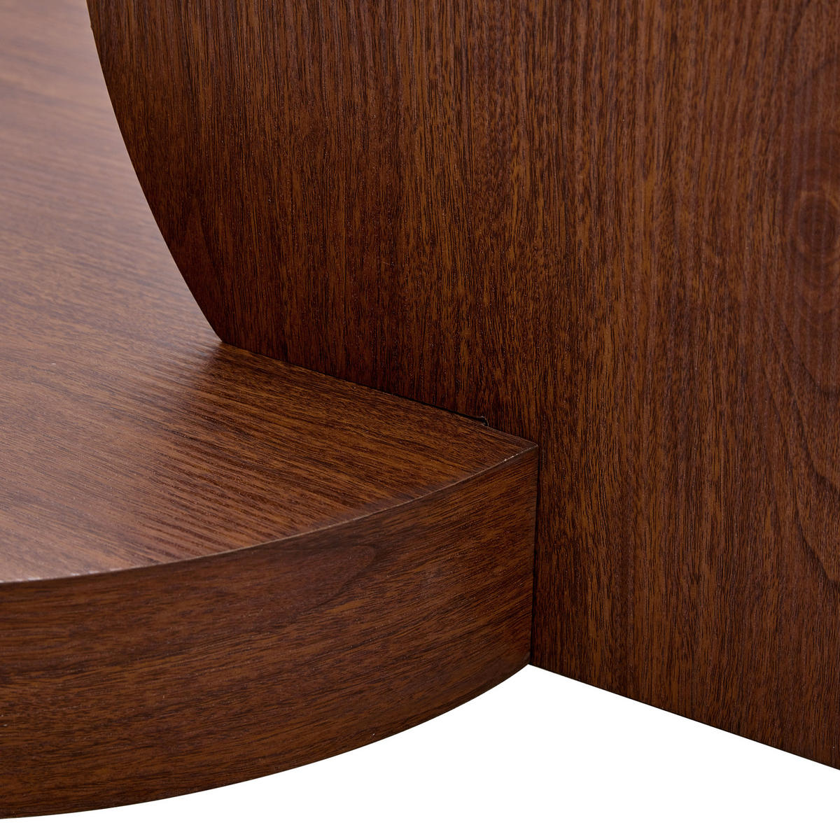 COUCHTISCH mit Glas aus MDF in Walnussoptik mit 2 Ebenen und Sicherheitsglas,70/70/44 cm - Walnussfarben, Holzwerkstoff (70/70/44cm) - Flora Grace