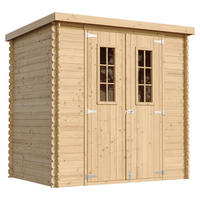 GARTENHAUS aus Holz mit imprägniertem Boden B204xL142xH200 cm/ 2,22 m2 - M311C+M311G - Beige, Holz (200/200/142cm) - Timbela