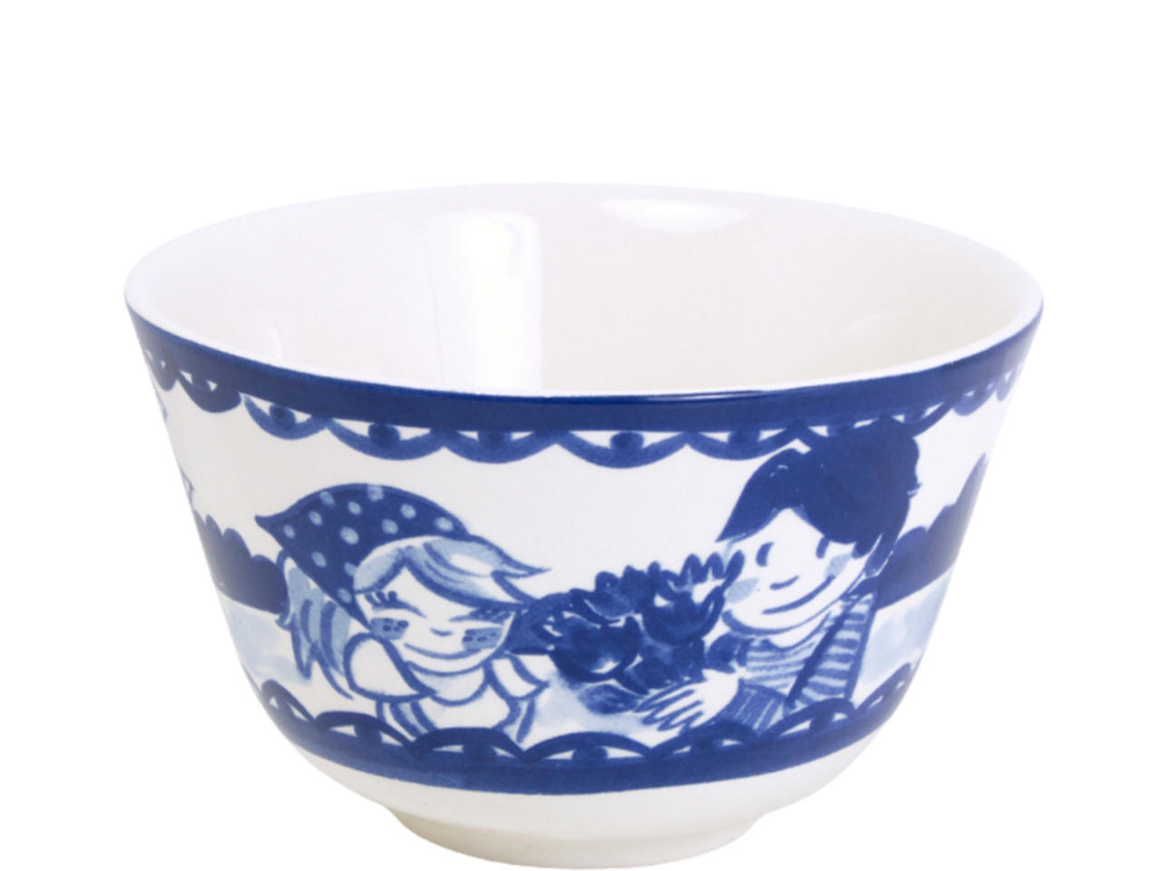 SCHALE Herz in weiß/blau - Ø 14cm - Multicolor, Keramik (14.3/9/14.3cm) - Blond Amsterdam