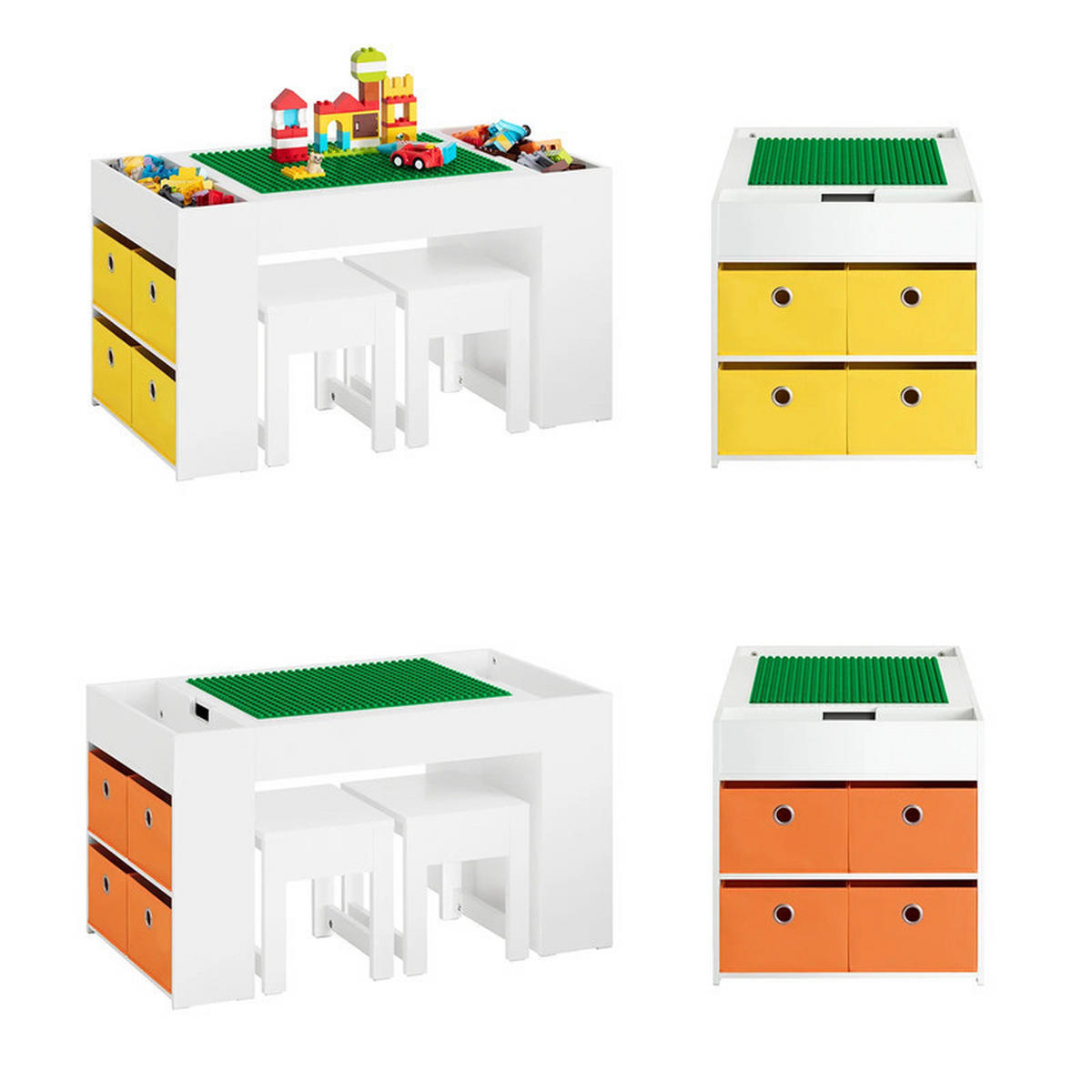 KINDERSITZGRUPPE Weiß 87x50x50cm - Weiß, Holzwerkstoff (50/50/87cm) - Bextsrack