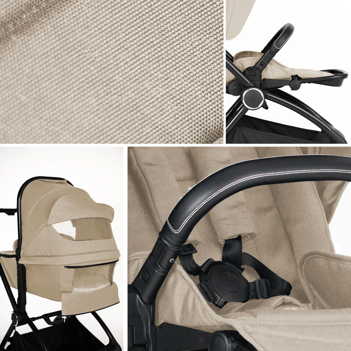 KOMBIKINDERWAGEN Harmony 3in1, beige - Beige, Metall (59/97cm) - BabyGo