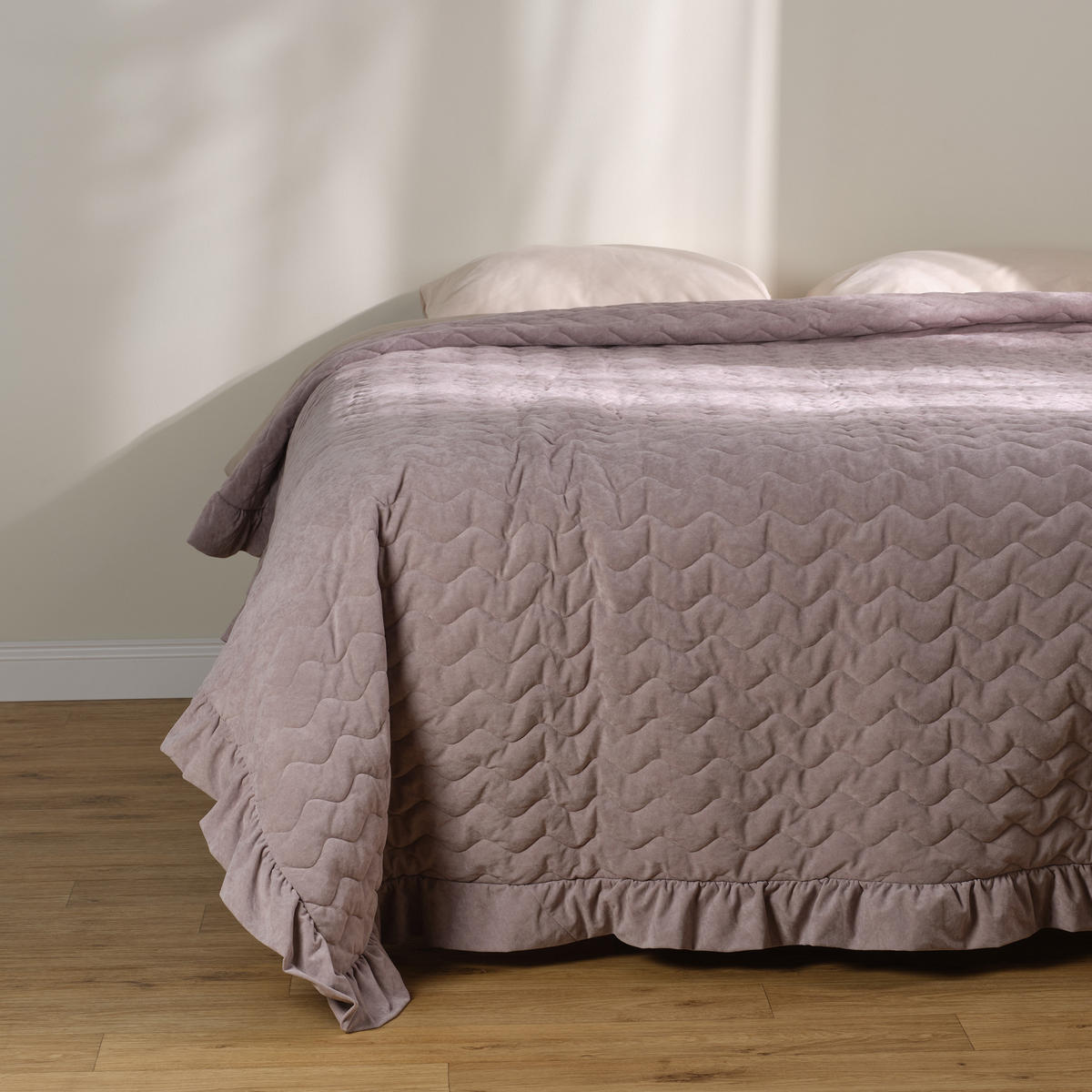 TAGESDECKE Marita - Violett, Textil (200/220cm) - home&you