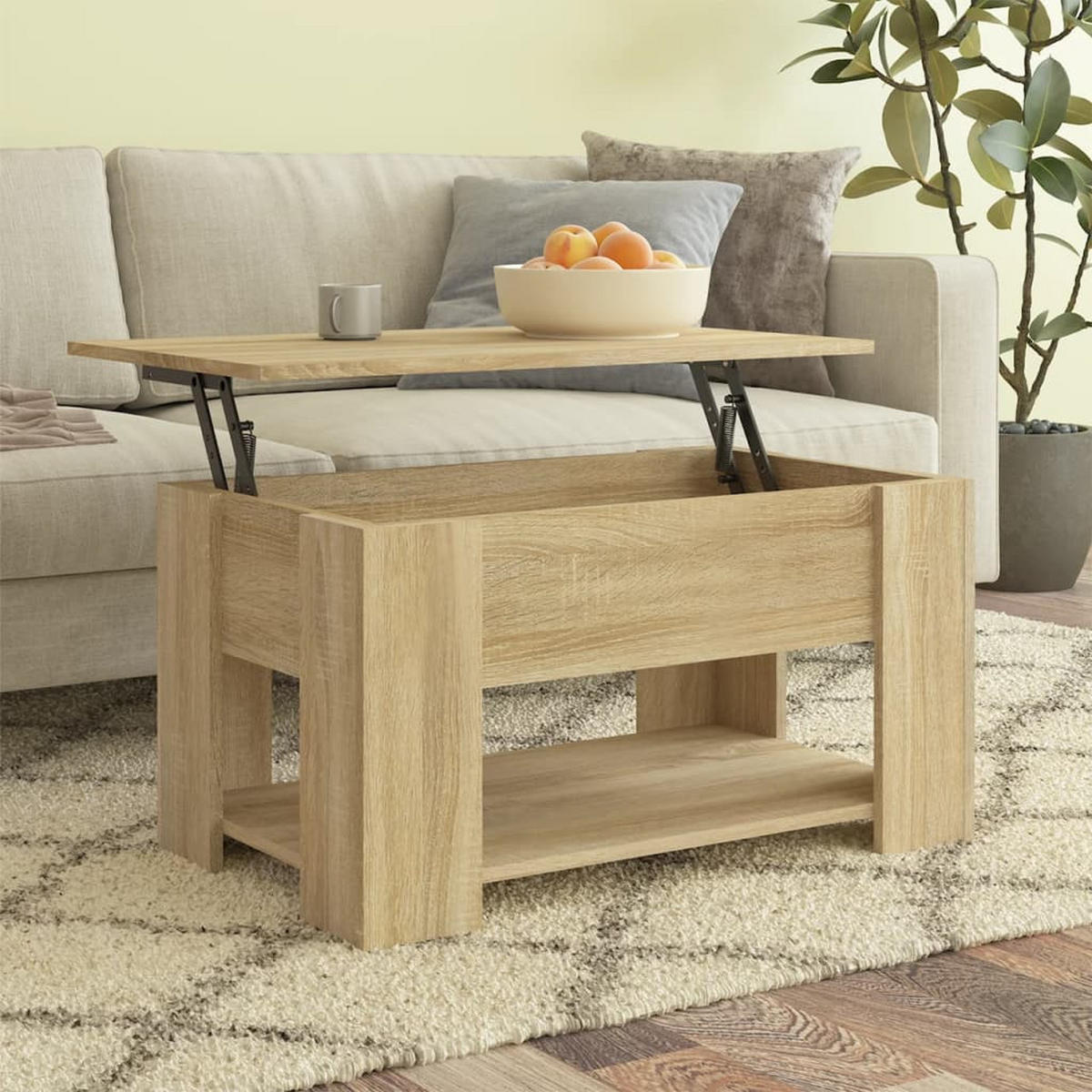 COUCHTISCH Sonoma-Eiche 79x49x41 cm Holzwerkstoff - Braun, Holzwerkstoff (79/49/41cm) - furnicato