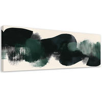 LEINWANDBILD Abstrakt Flecken Minimalismus 150x50cm - Grün, Textil (150/50cm) - Feeby
