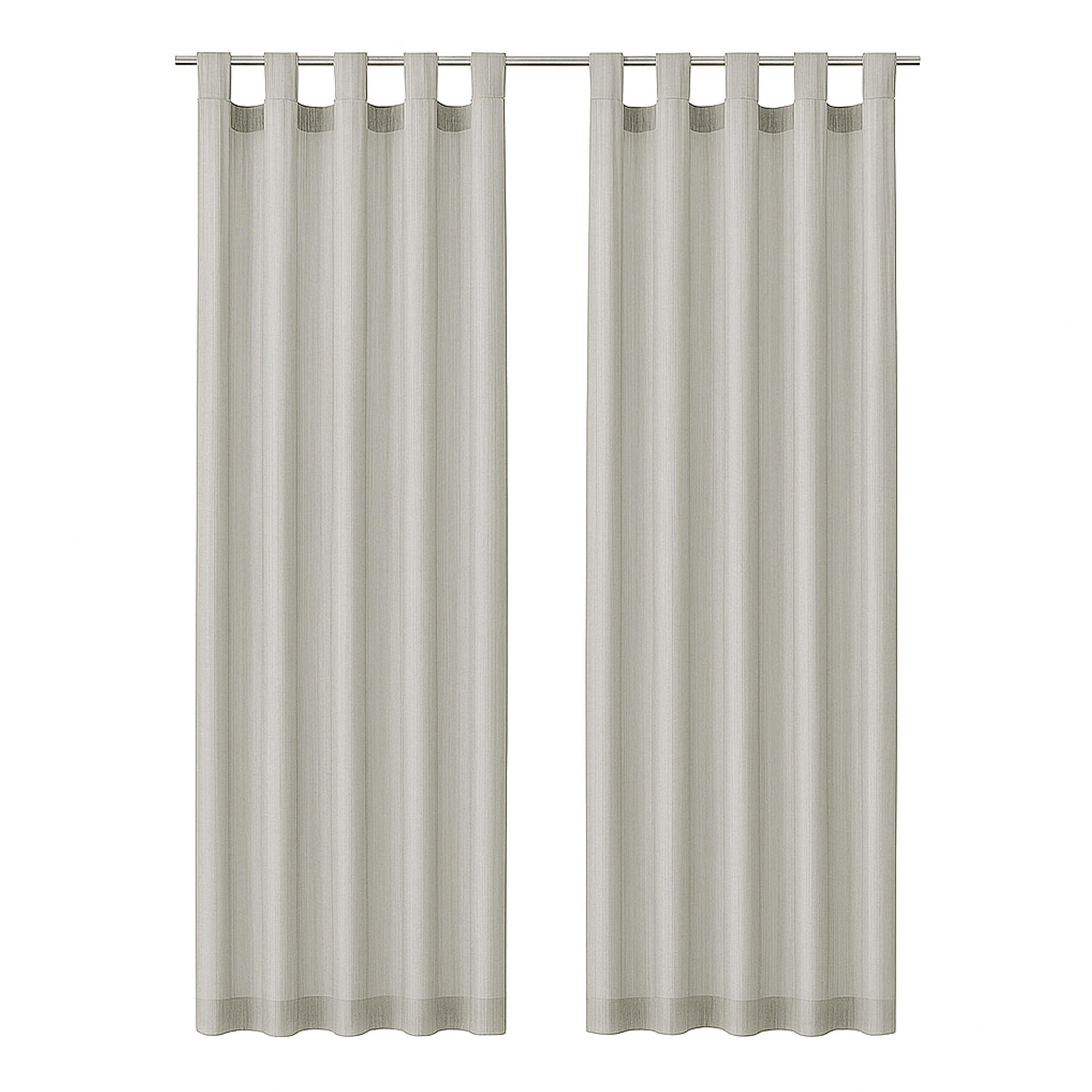 SCHLAUFENSCHAL blickdicht 140x225 cm Hellgrau 2er-Pack - Hellgrau, Textil (140/225cm)