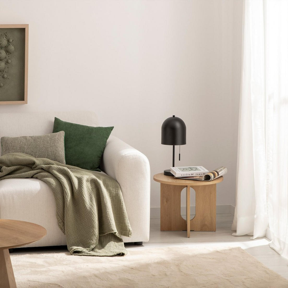 BEISTELLTISCH Mia Natürlich 50 cm x 40 cm - Naturfarben, Holzwerkstoff (50/50/40cm)