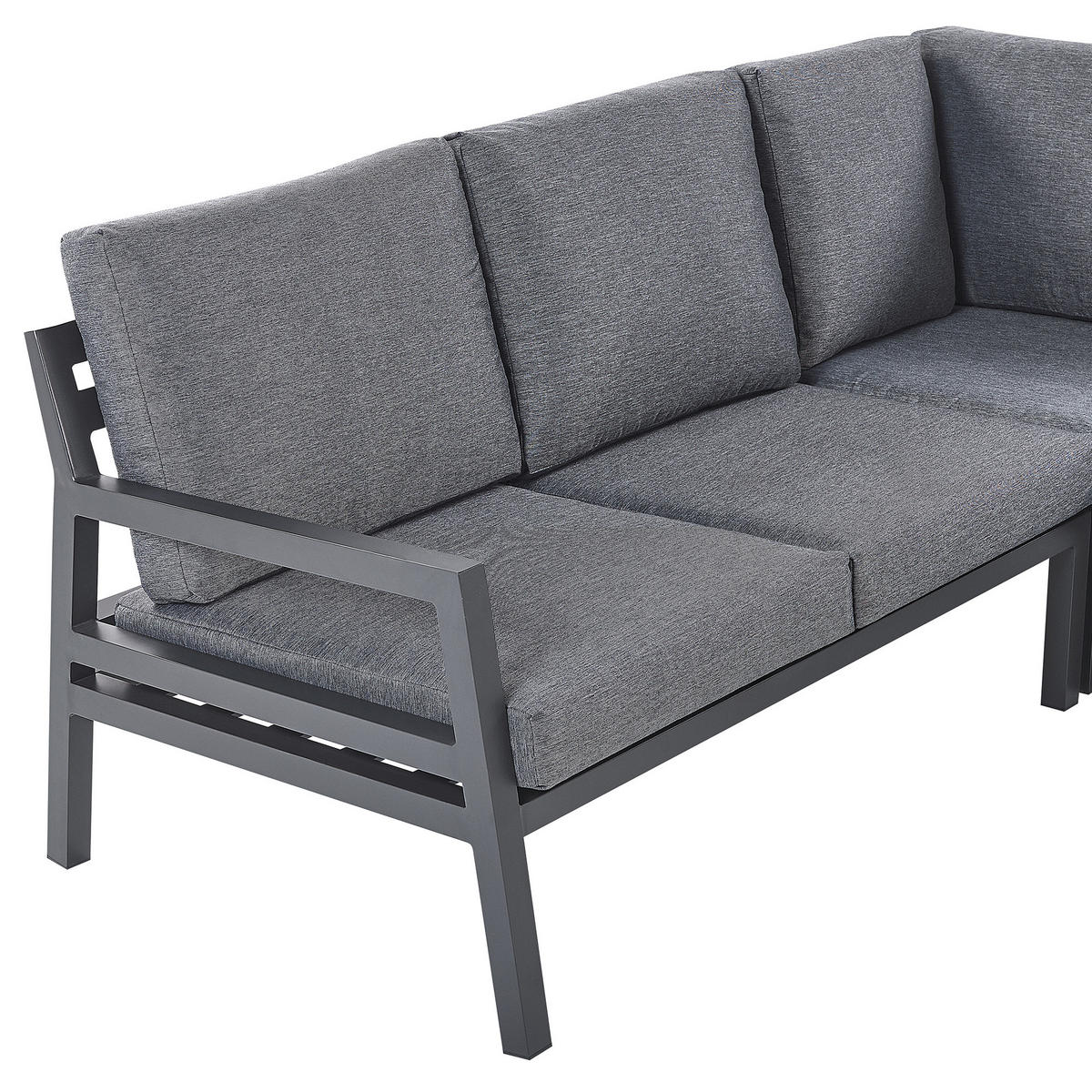 LOUNGE-SET schwarz Vizzini - Schwarz, Metall - Beliani