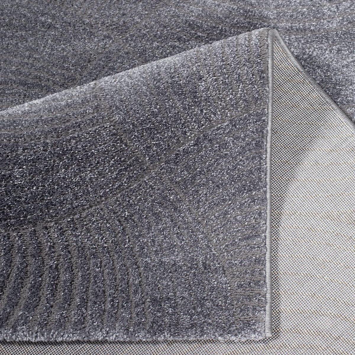 KURZFLOR-TEPPICH Fancy 904 Grau 80x300 cm - Anthrazit/Grau, Textil (80/300cm) - carpet city