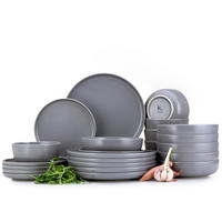 KOMBISERVICE VICTO 6 Personen 24-tlg - Grau, Keramik (27/2/27cm) - KONSIMO®