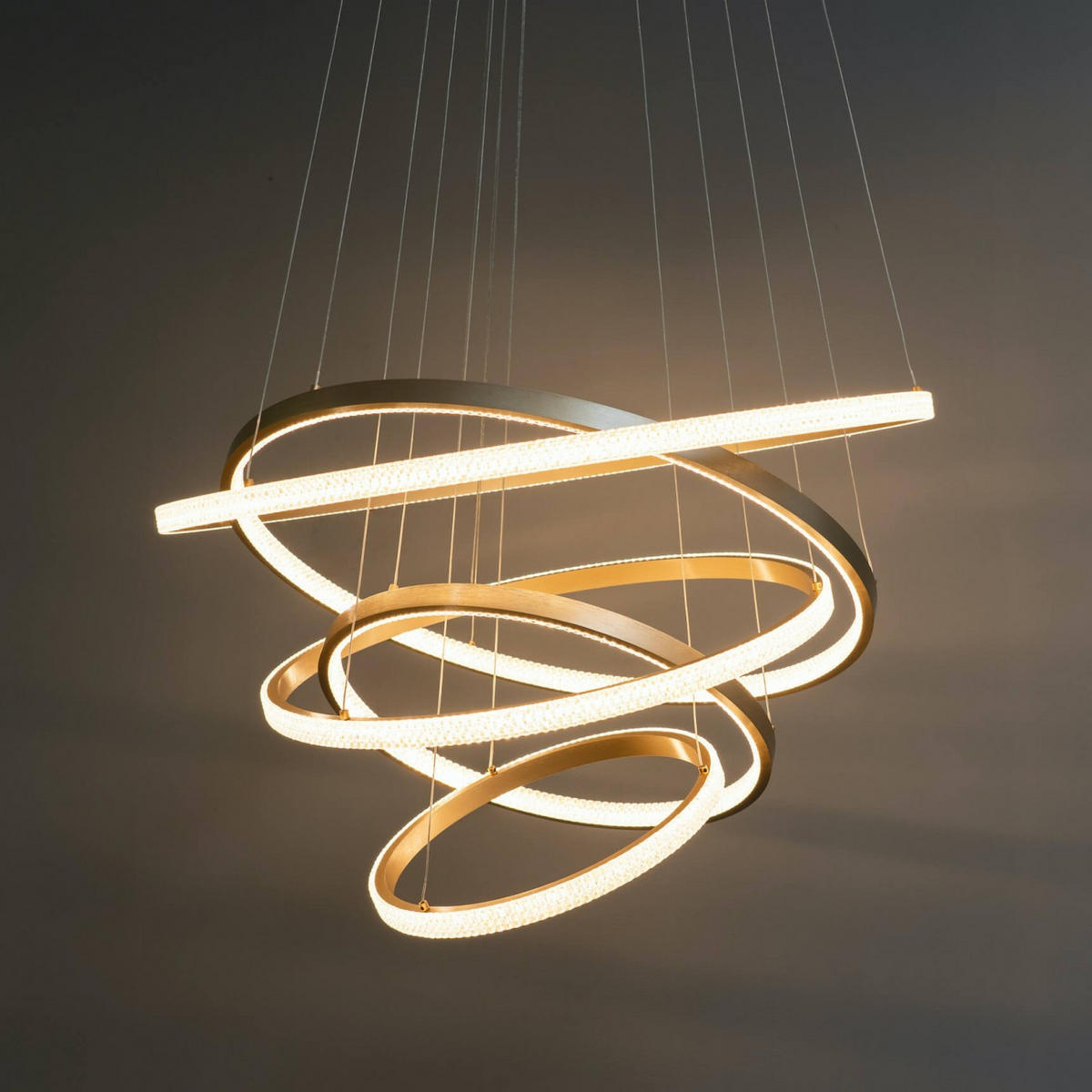 HÄNGELEUCHTE Tina, Gold / Messing, 80cm - Goldfarben, Metall (200/75/80cm) - KOSILUM