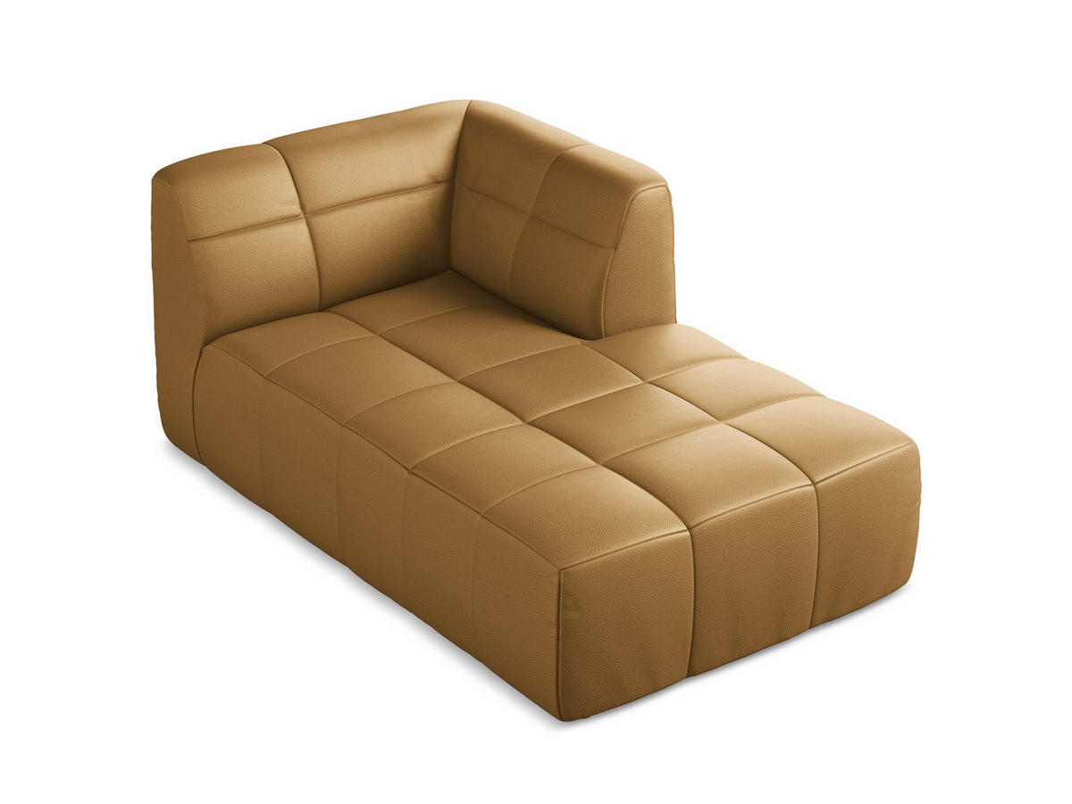 SOFAELEMENT Rechts Kunstleder Braun - Cognac/Schwarz, Holzwerkstoff/Kunststoff (101/77/175cm) - Makamii