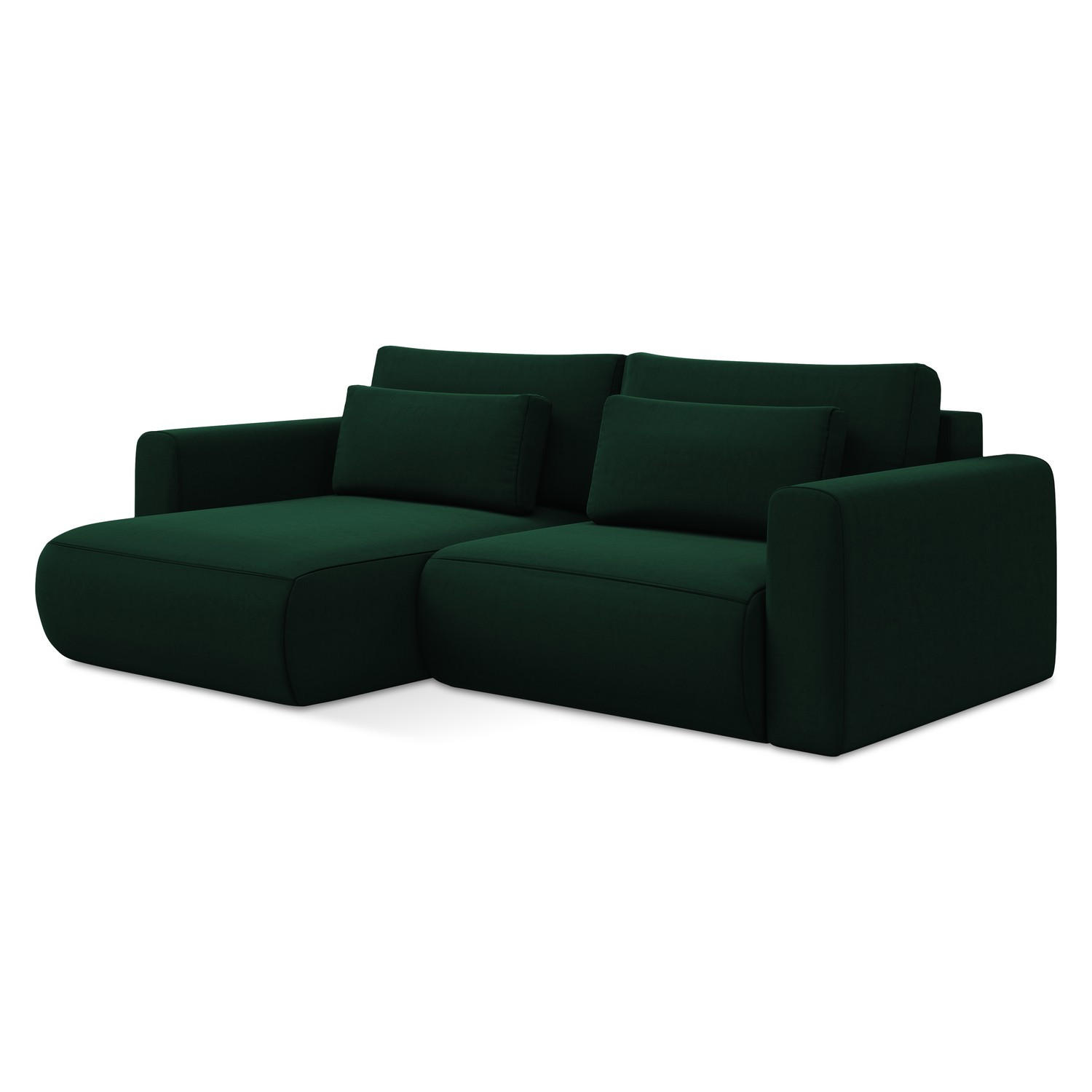 LaMiaSofa Ecksofa Dunkelgrün 240x149 cm