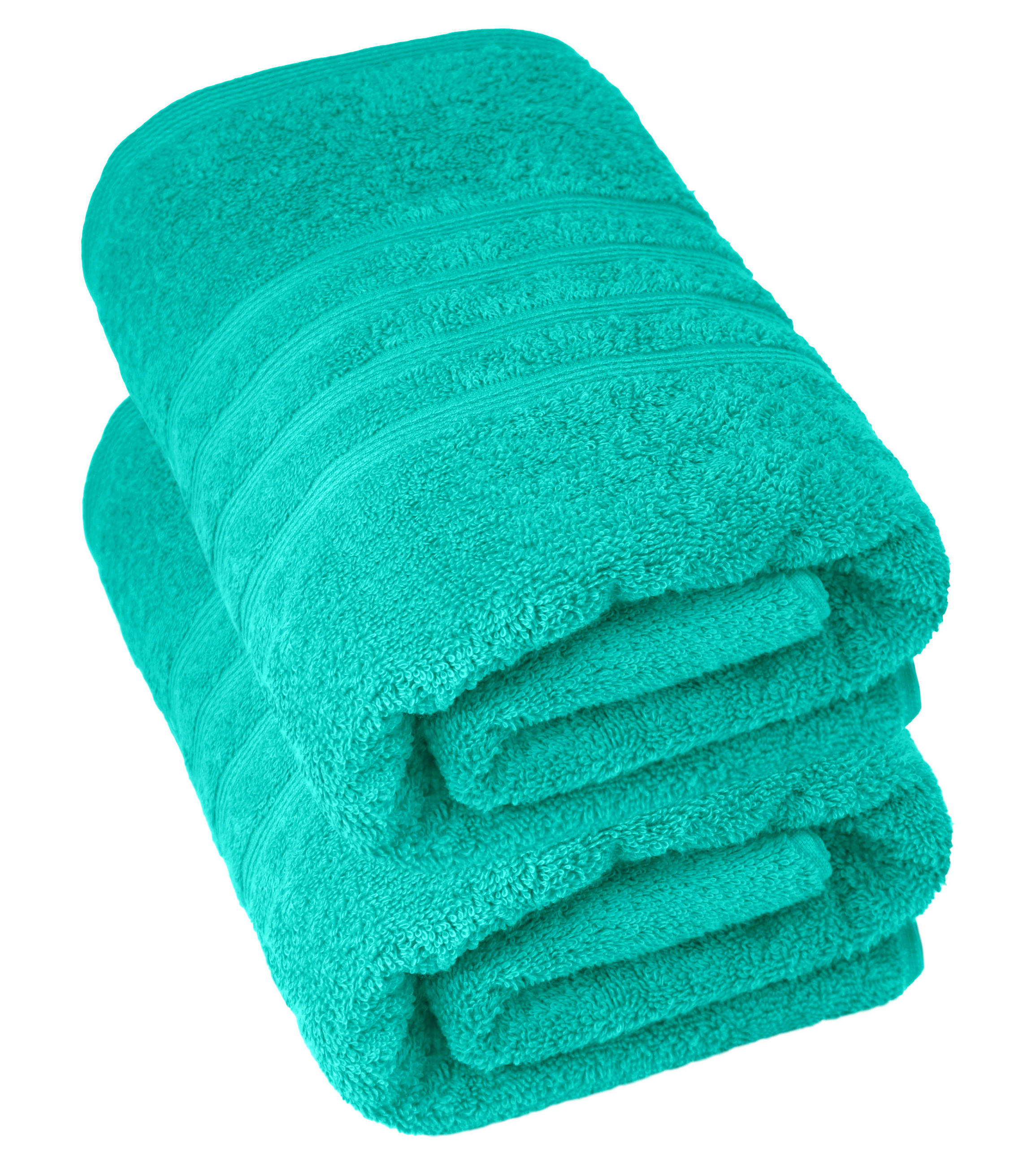 DUSCHTUCH London Meeres Türkis 2er Set 70x140 - Hellgrün, Textil (70/140cm) - Lashuma