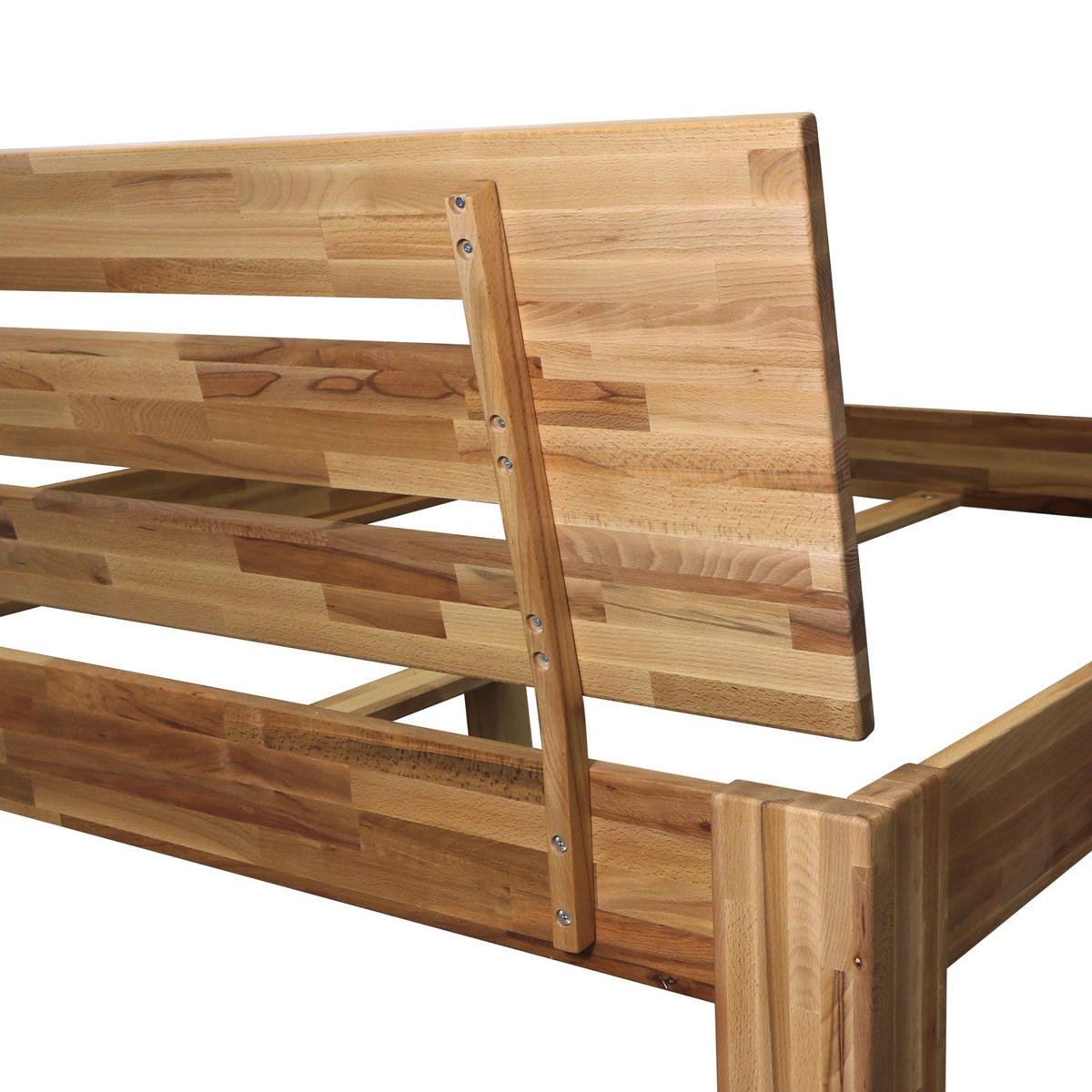 BETT Bubema Solo – Massives Bett aus Kernbuche in Naturoptik - Weiß, Holz (180/200cm) - Betten-ABC
