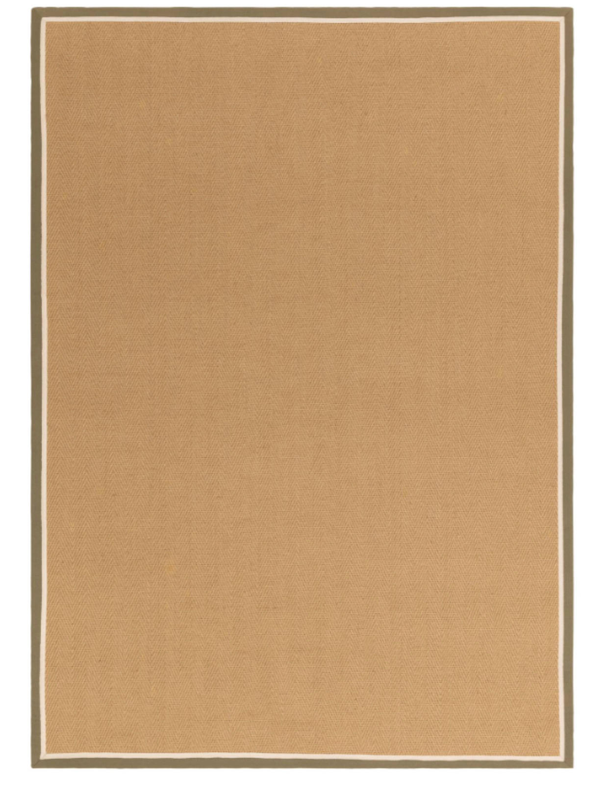 TEPPICH modern Wohn-/Schlafzimmer Naturfaser DORO Grün 45x75 cm - Olivgrün, Naturmaterialien (45/75cm) - Novatrend
