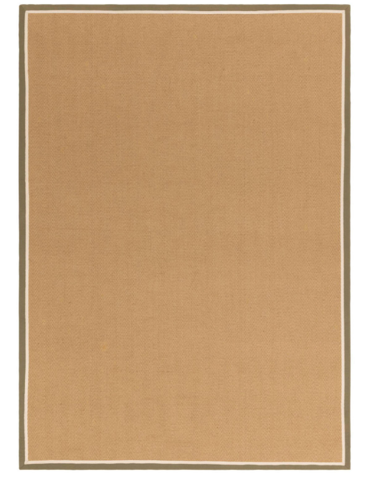 TEPPICH modern Wohn-/Schlafzimmer Naturfaser DORO Grün 40x120 cm - Olivgrün, Naturmaterialien (40/120cm) - Novatrend