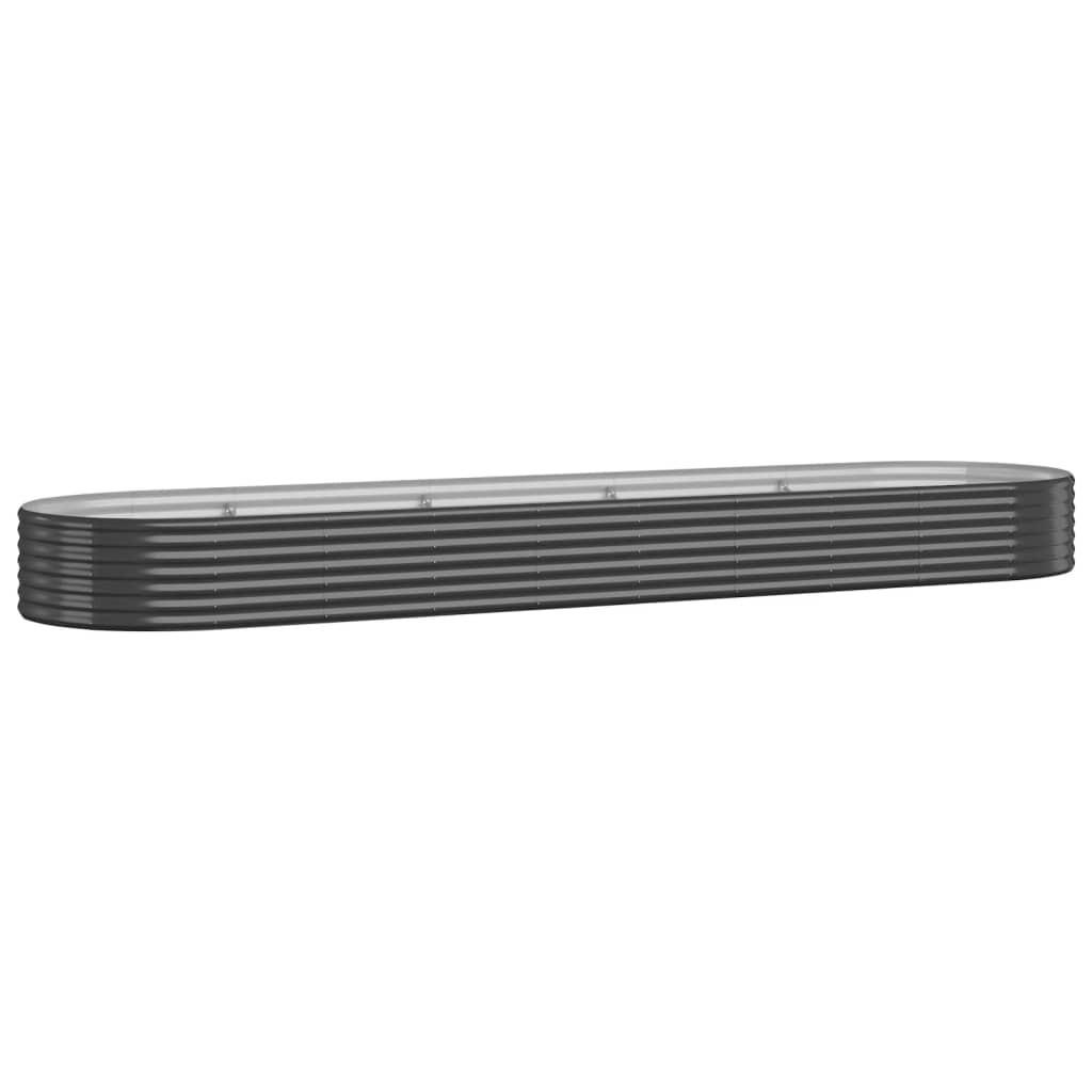 furnicato Hochbeet Anthrazit 100x36x396 cm